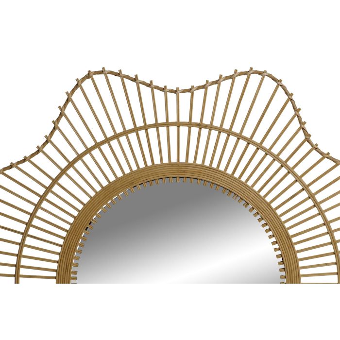 DKD Home Decor Espejo Scandi Natural Bambu Cristal 85 x 85 x 2 cm 1