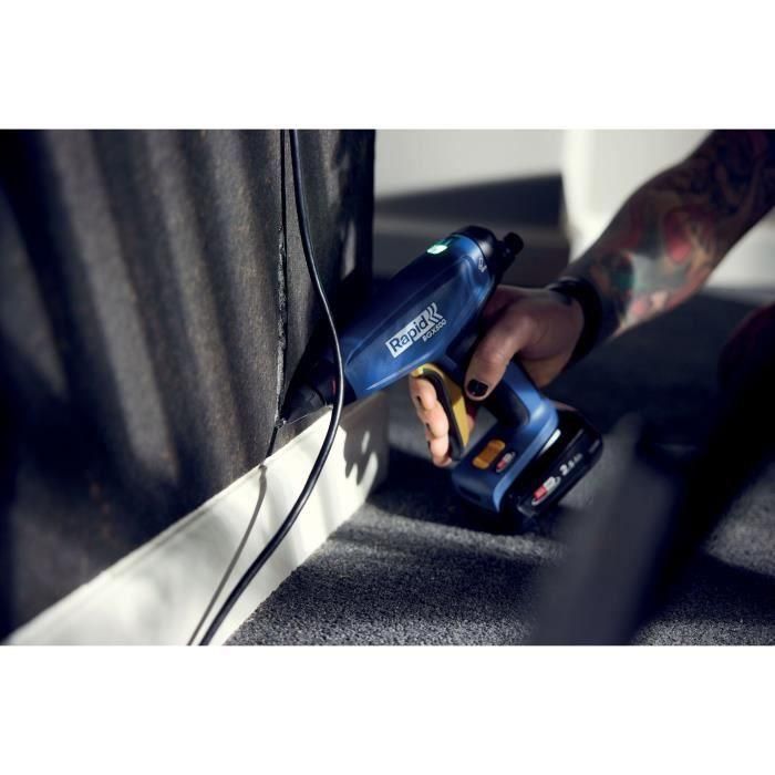Rapid BGX500 Pistola de pegamento 18V a batería, 900 g/h, con Maletín, Batería 2.5Ah y Cargador 5
