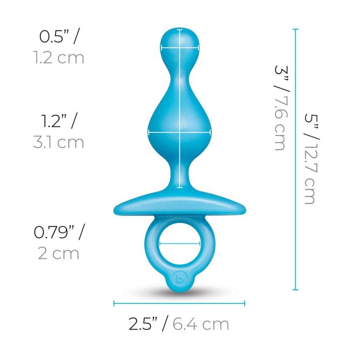 Plug Anal B-Vibe Azul (7,6 cm) 5