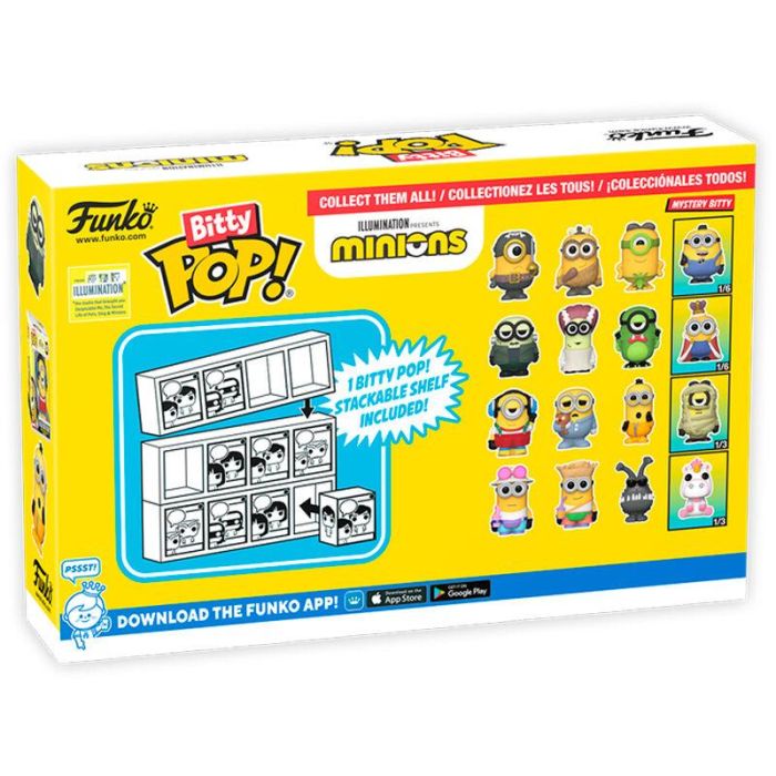 Blister 4 figuras Bitty POP Minions Series 4 2