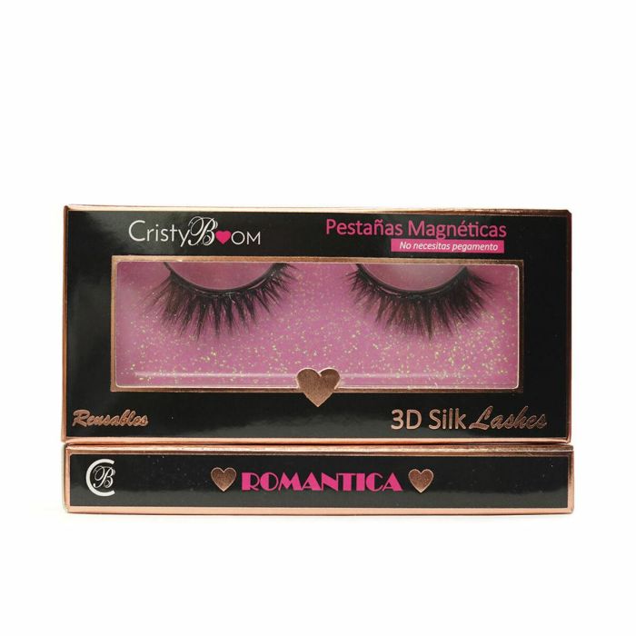 Cristyboom ROMANTICA Pestañas Postizas Magnéticas 3D Reutilizables para Mirada Impactante Acabado Espectacular Cruelty Free 1 gr