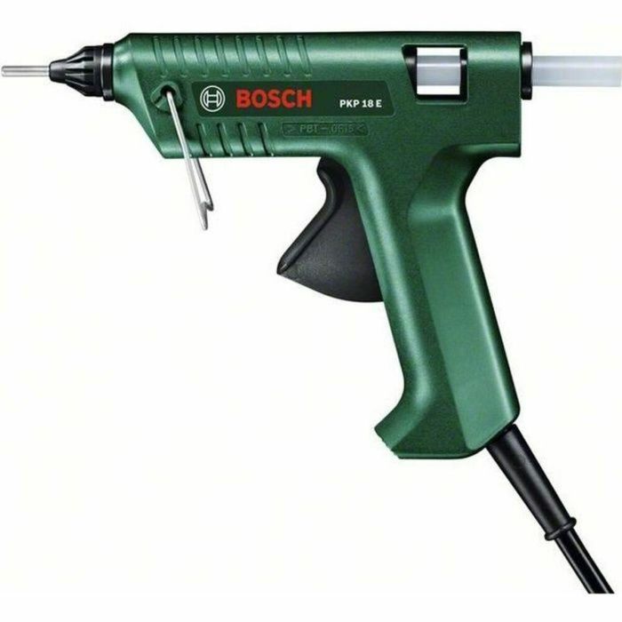 Bosch PKP 18 E Pistola de pegamento termofusible con regulación electrónica, dosificación precisa, 20 g/min, antigoteo y boquilla extra larga para barras Ø 11mm