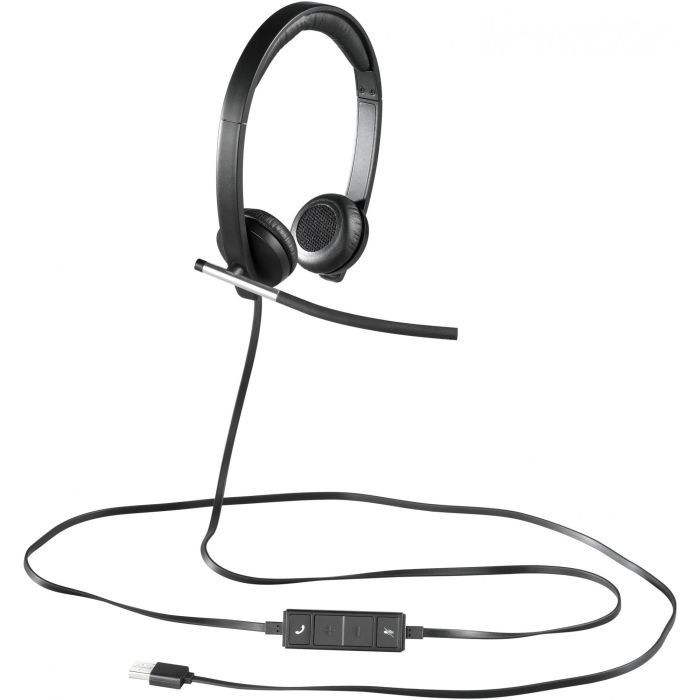 Logitech Auriculares con Micrófono H650E, Cancelación de Ruido, Compatibles con Skype, USB 1 Logitech Auriculares con Micrófono H650E, Cancelación de Ruido, Compatibles con Skype, USB 1