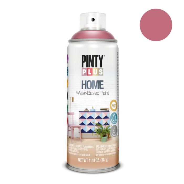 Pinty Plus HM119 Pintura Acrílica en Spray Base Agua 520cc Color Old Wine para Hogar, Muebles y Decoración