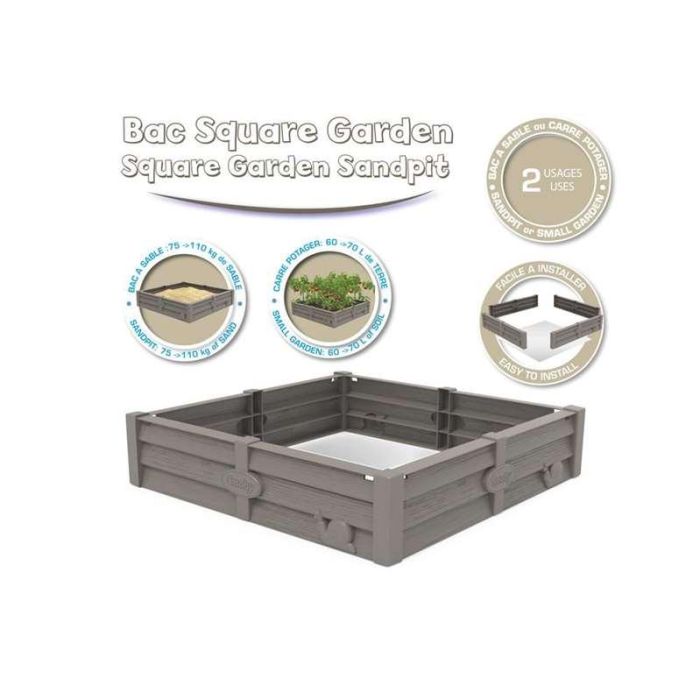 Arenero con 2 usos, usa la arena para jugar o para cultivar. capacidad 60-70 litros. 77x76x17 cm 7 Arenero con 2 usos, usa la arena para jugar o para cultivar. capacidad 60-70 litros. 77x76x17 cm 7