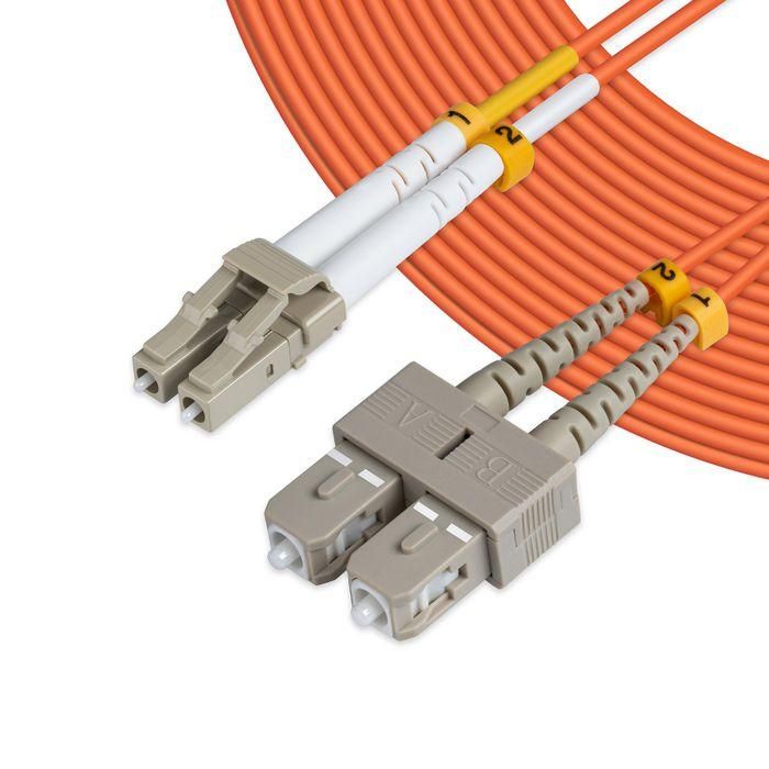 MicroConnect Optical Fibre Cable, LC-SC, Multimode, Duplex, OM1 (Orange), 1m 1 MicroConnect Optical Fibre Cable, LC-SC, Multimode, Duplex, OM1 (Orange), 1m 1