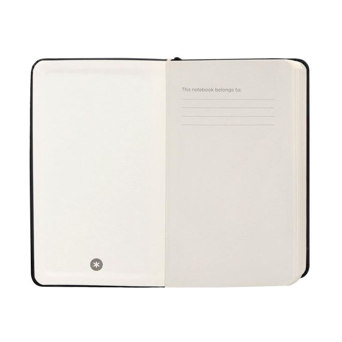 Cuaderno Con Gomilla Antartik Notes Tapa Dura A6 Hojas Rayas Negro 100 Hojas 80 gr Fsc 6