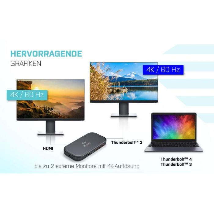 Dockstation i-Tec TB3HDMIDOCKPD Negro 6
