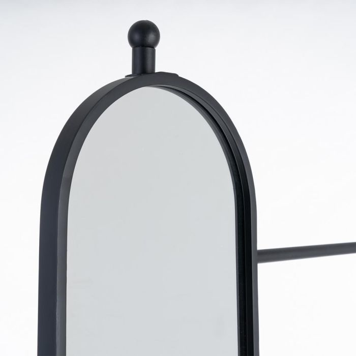 Espejo Recibidor Negro Metal-Mármol 80 X 32 X 175 cm