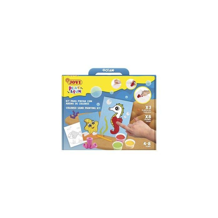 Jovi Juego Pinta con Arena de Colores Animales Marinos Manualidades