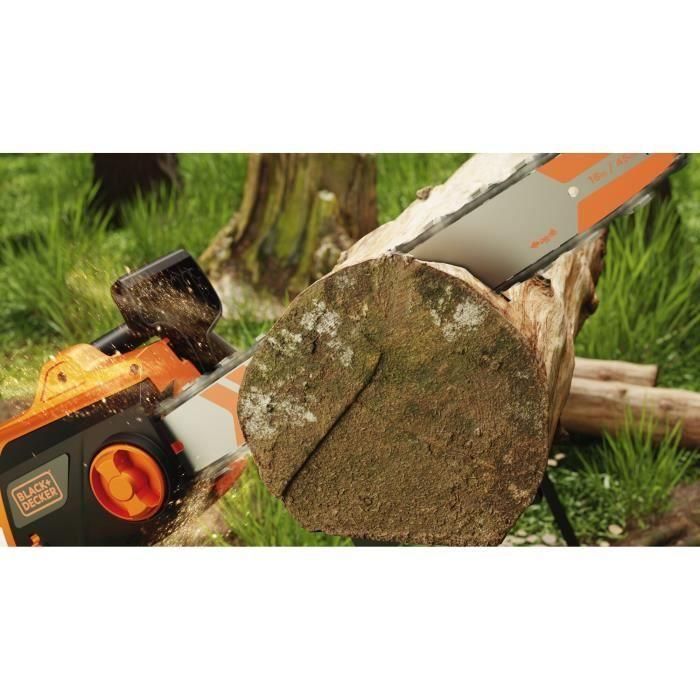 BLACK+DECKER BECS2245-QS Motosierra Eléctrica con Cable de 2200W, Barra de 45 cm y Tensor de Cadena Ajustable sin Herramientas 2