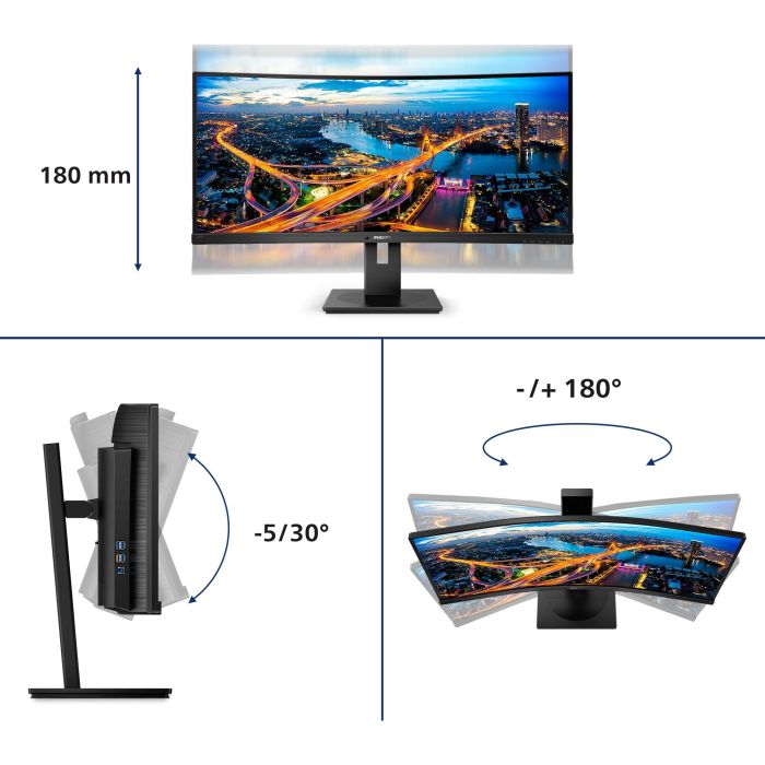 Monitor Philips 345B1C/00 34" LED VA LCD Flicker free 50-60 Hz 3 Monitor Philips 345B1C/00 34" LED VA LCD Flicker free 50-60 Hz 3