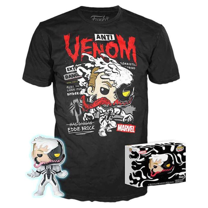 FUNKO Set figura POP & Tee Marvel Anti-Venom Edición Especial + Camiseta Talla M