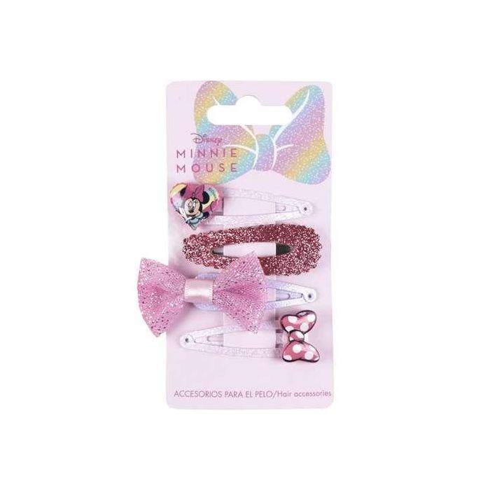 Accesorios pelo clips 4 piezas minnie 6.5 x 12.5 x 1.0 cm