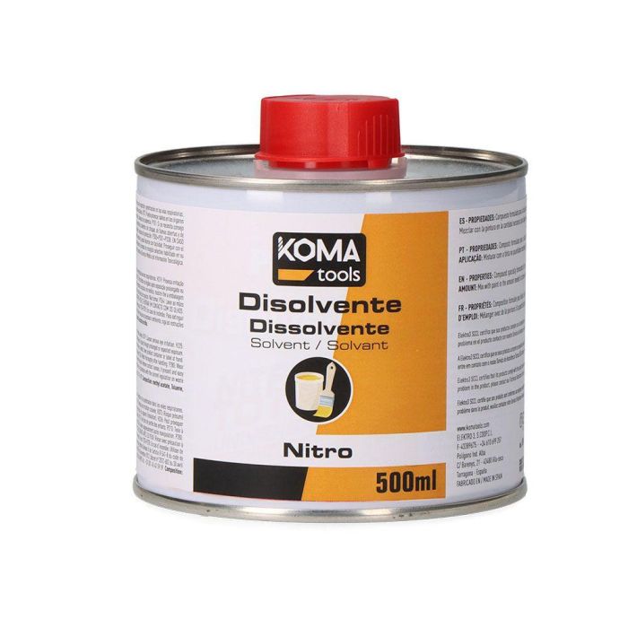 Koma Tools Disolvente Sintético 500 ml para Dilución de Pinturas y Limpieza de Utensilios Koma Tools Disolvente Sintético 500 ml para Dilución de Pinturas y Limpieza de Utensilios