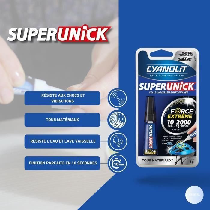 CYANOLIT CYA3045203001154 Pegamento Reparador Plástico Instantáneo Súper Único Ultrarrápido Multiusos 3g 1 CYANOLIT CYA3045203001154 Pegamento Reparador Plástico Instantáneo Súper Único Ultrarrápido Multiusos 3g 1