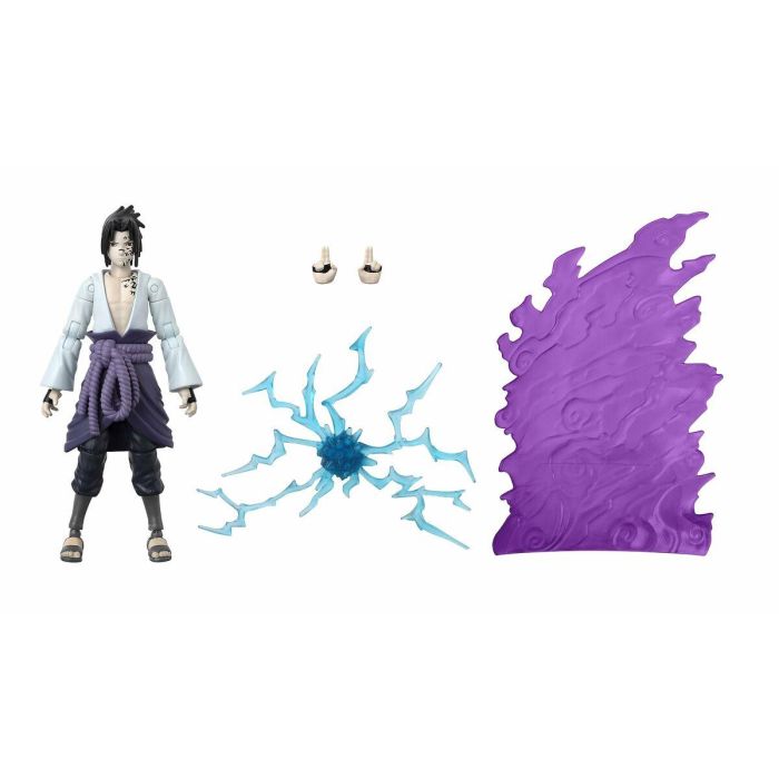 Bandai Figura de Acción Coleccionable Sasuke Uchiha Naruto Shippuden Anime Heroes Beyond 17 cm, detallada y articulada con accesorios 5