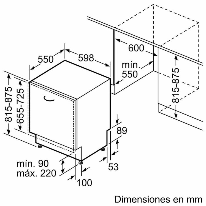 Lavavajillas BOSCH SMV4HAX07E 60 cm 12 Lavavajillas BOSCH SMV4HAX07E 60 cm 12