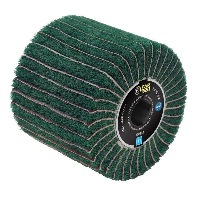 FARTOOLS Cepillo de fibra sintética y cuchillas abrasivas Ø120mm / L100mm 1 FARTOOLS Cepillo de fibra sintética y cuchillas abrasivas Ø120mm / L100mm 1