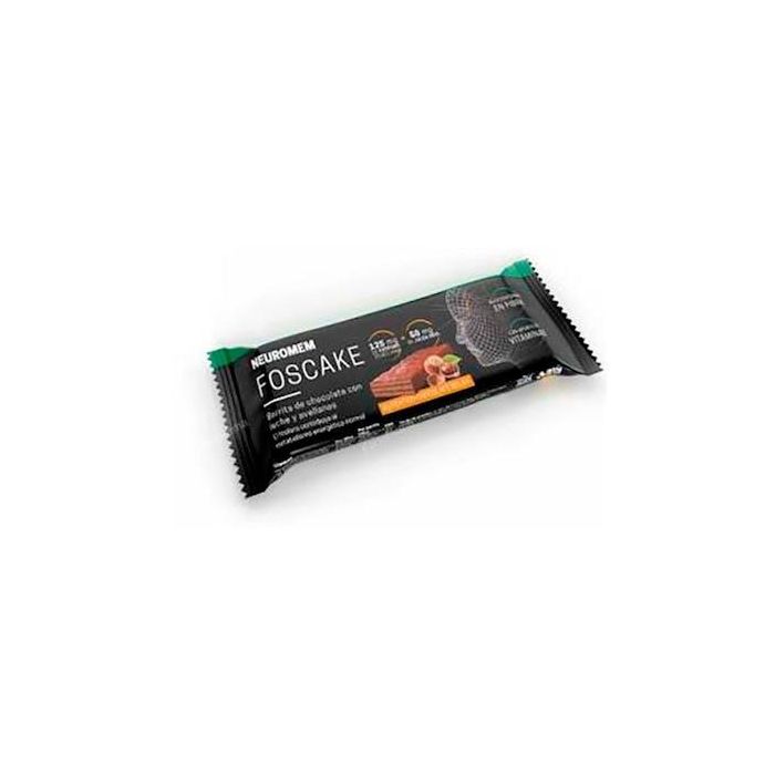 Neuromen Foscake Barrita Choco-Leche Avellana 12 Ud, con Jalea Real, Fósforo y Vitaminas, Alta Fibra y Proteína