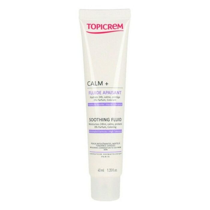 Topicrem Fluido Calmante CALM+ Piel Sensible 40 ml – Hidratante Facial y Anti-Rojeces sin Perfume