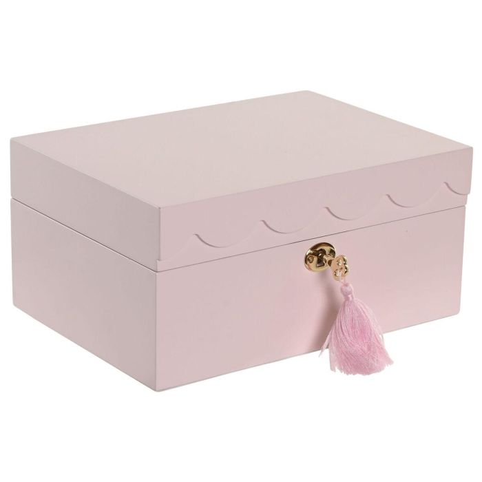 DKD Home Decor Joyero Romantico Rosa 15 x 10 x 21 cm Madera y Espejo Musical 3 DKD Home Decor Joyero Romantico Rosa 15 x 10 x 21 cm Madera y Espejo Musical 3