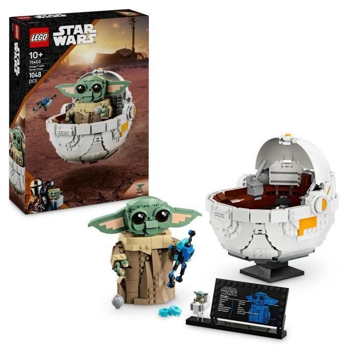 LEGO Star Wars: The Mandalorian 75403 Grogu y su cochecito - Set de construcción 10 años