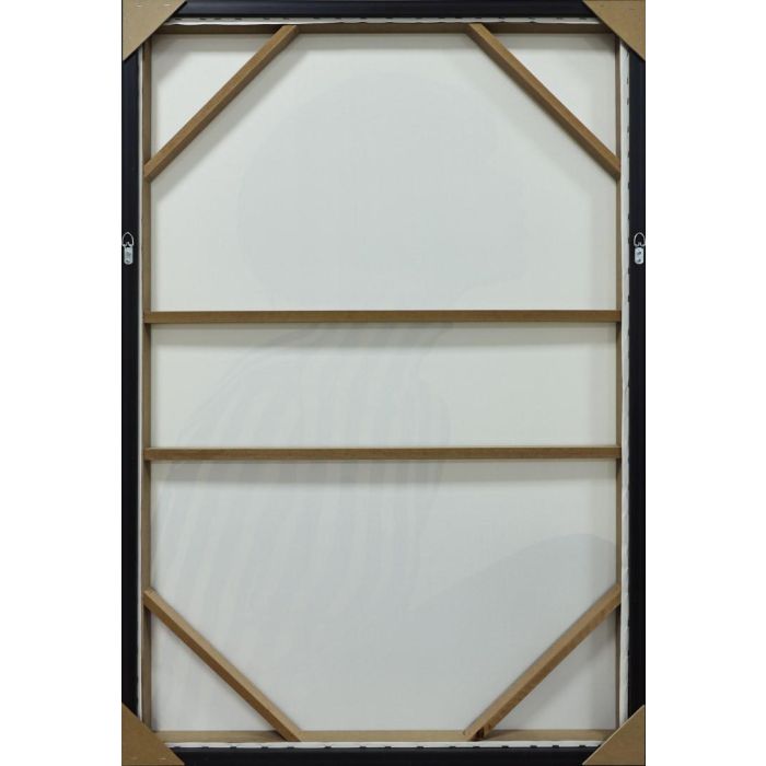 DKD Home Decor Cuadro Urban Lienzo PS Blanco Negro Chica Rayas 4 x 123 x 83 cm (2 Unidades) 3