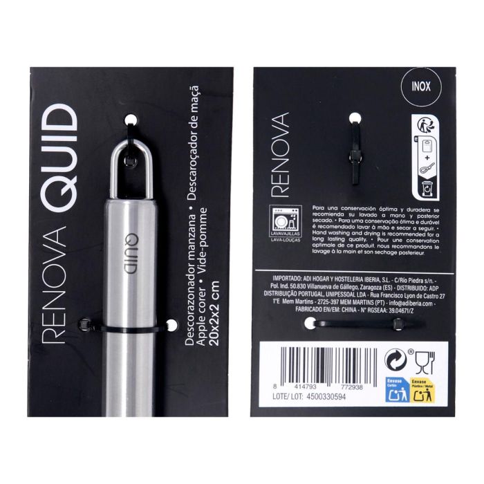 Descorazonador Manzana Acero Inoxidable Renova Quid 20 cm 2