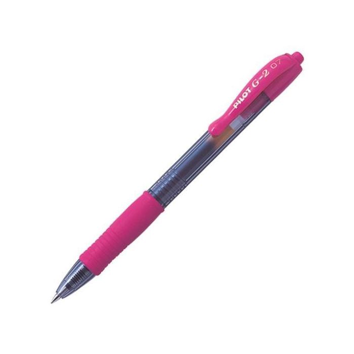 Pilot Bolígrafo de Gel G-2 Azul Punta 0.7 mm Retráctil con Grip de Caucho