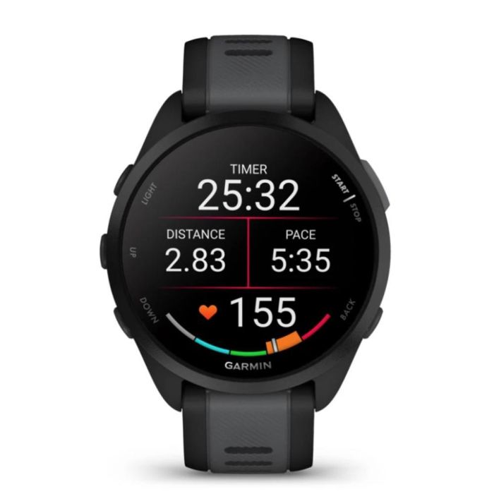 Reloj GPS conectado - GARMIN - Forerunner 165 - 1.2 - Negro con correa Negra y Gris 1 Reloj GPS conectado - GARMIN - Forerunner 165 - 1.2 - Negro con correa Negra y Gris 1