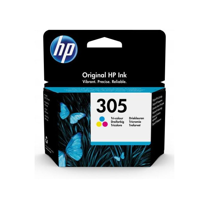HP Nº 305 Cartucho de Tinta Tricolor Original para Impresoras HP Deskjet 2300, 2700, Plus 4100, Envy 6000, Pro 6400, 4210E