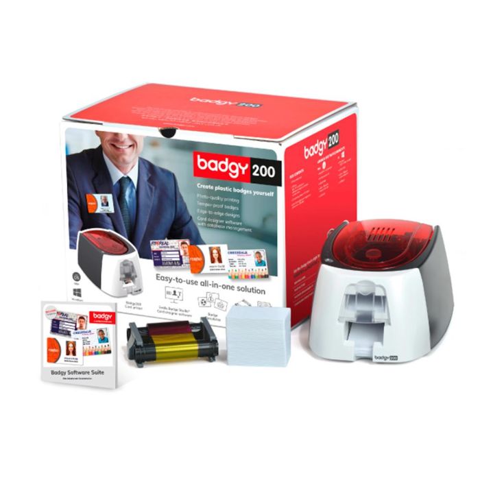 Evolis Badgy200 impresora de tarjeta plástica Pintar por sublimación/Transferencia térmica Color 260 x 300 DPI