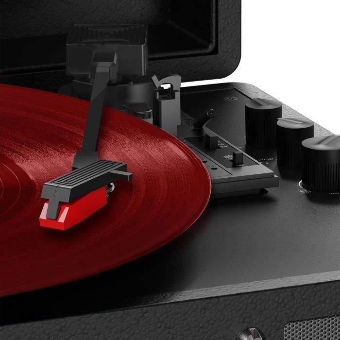 Mixx Audio Revival 55 AAALT65874 Tocadiscos de Vinilo Estéreo Integrado, 3 Velocidades, Bluetooth y Salida RCA, Negro 2