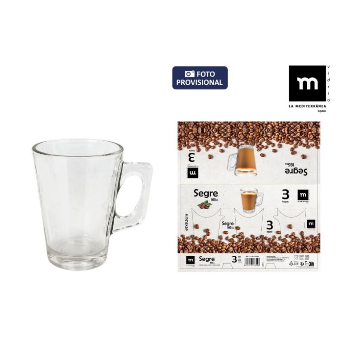 La Mediterranea Set de 3 Tazas para Café con Leche 185 cc (16 Cajas) La Mediterranea Set de 3 Tazas para Café con Leche 185 cc (16 Cajas)