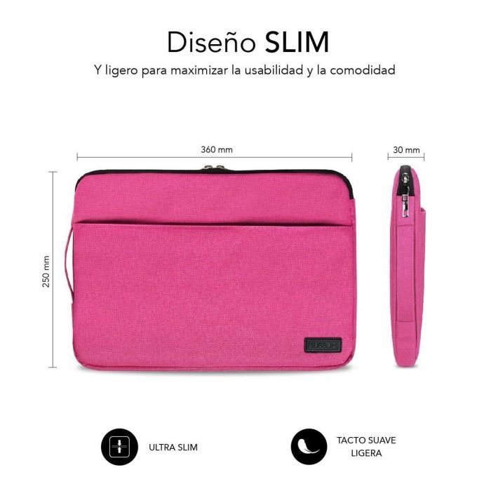 SUBBLIM Maletin Urban Laptop Sleeve 13,3-14" Pink 15