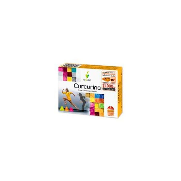 NOVADIET Curcurina 30 Cápsulas con Curcumina, Piperina y Jengibre. Soporte Nutricional para Articulaciones