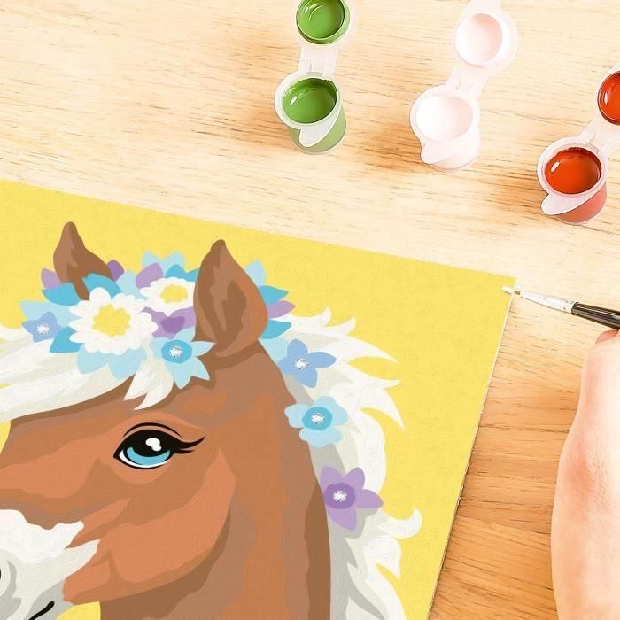 CreArt Kids Caballo florido de 18 x 24 cm, kit de pintura por números, Art Number, a partir de 7 años, 25906, Ravensburger 5 CreArt Kids Caballo florido de 18 x 24 cm, kit de pintura por números, Art Number, a partir de 7 años, 25906, Ravensburger 5