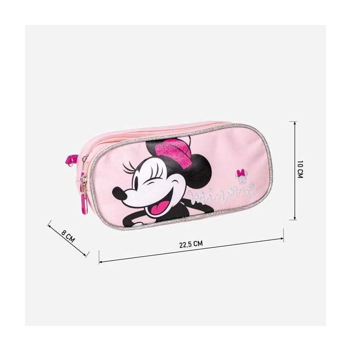 Estuche portatodo 2 compartimentos minnie 1