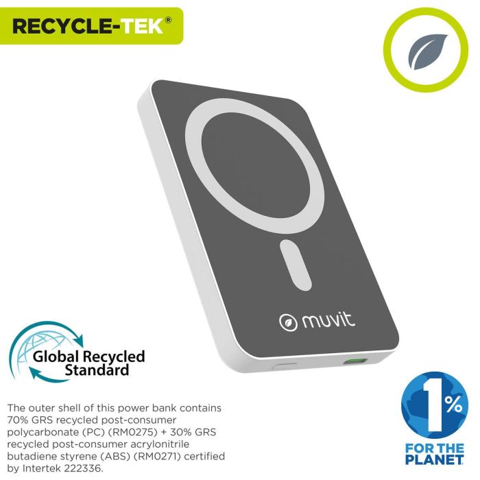 Powerbank Muvit for Change DP51AQ-R Blanco 5000 mAh 4 Powerbank Muvit for Change DP51AQ-R Blanco 5000 mAh 4