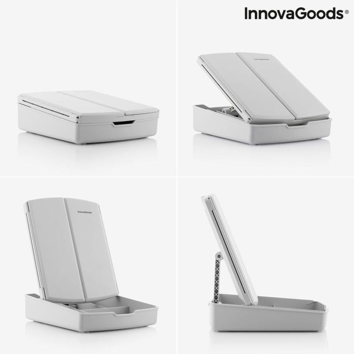 Espejo LED Plegable con Organizador de Maquillaje 3 en 1 Panomir InnovaGoods Blanco (Reacondicionado A) 2 Espejo LED Plegable con Organizador de Maquillaje 3 en 1 Panomir InnovaGoods Blanco (Reacondicionado A) 2