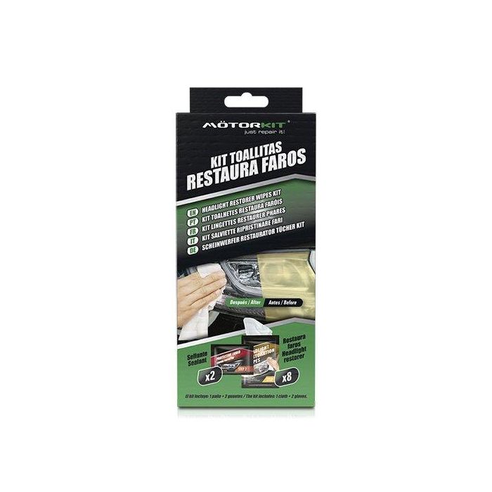 Motorkit Cs48 MOT1004 Kit Toallitas Restaurador Faros Coche Elimina Amarilleo, Oxidación y Arañazos en Plástico PC (2 Faros) 3 Motorkit Cs48 MOT1004 Kit Toallitas Restaurador Faros Coche Elimina Amarilleo, Oxidación y Arañazos en Plástico PC (2 Faros) 3