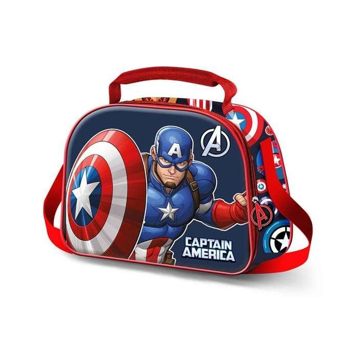 Karactermania Bolsa Portamerienda 3D Capitán América Patriot 25,5 x10 x20 cm