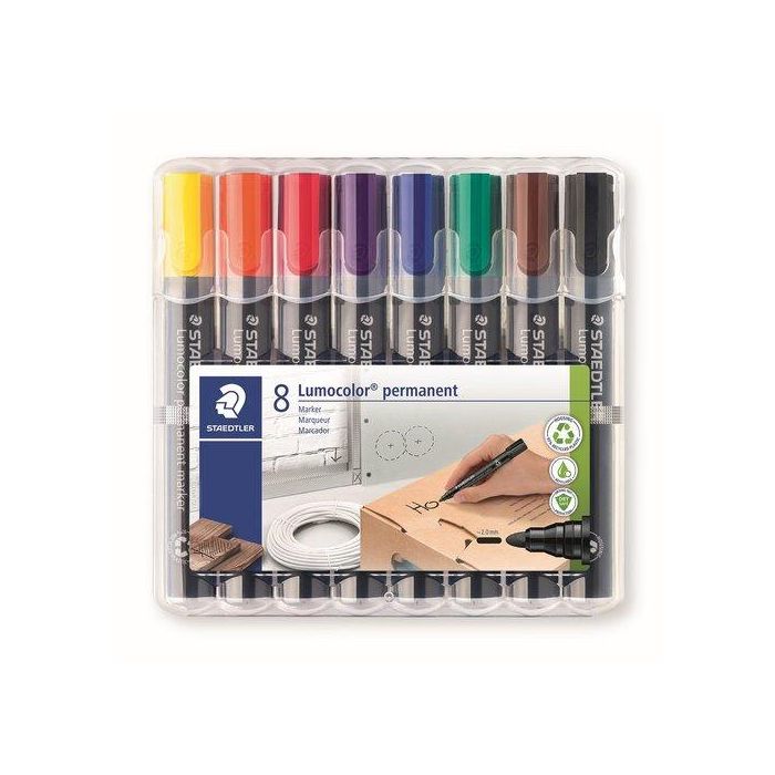 Marcador Permanente Staedtler 352 Lumocolor Conico Estuche De 8