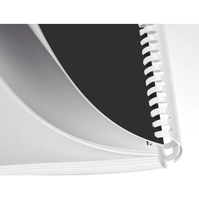 Q-connect Canutillo Redondo 14 mm Plástico Blanco Capacidad 130 Hojas Caja 100 Unidades 2