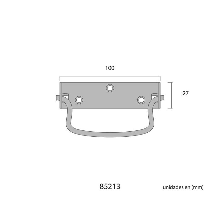 Edm Asa abatible con tope 100mm color negro (2 unidades) 1