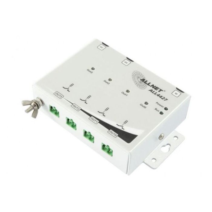 ALLNET ALL4427 - Relé de 4 Puertos, 250V/10A, en Carcasa, Salida
