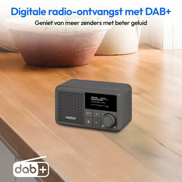Medion AAAQH12605 Mini Radio DAB/FM Mono 2W RMS Gris 10