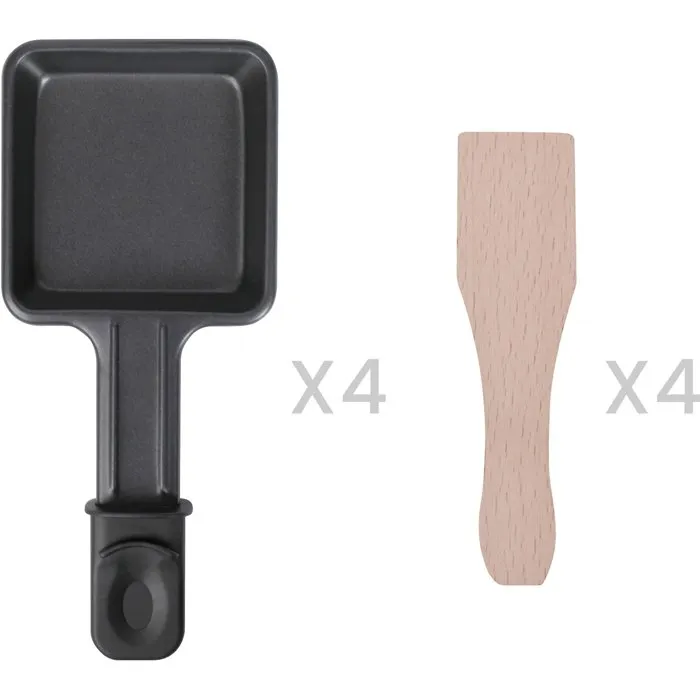 Livoo DOC242 Raclette para 4 personas, 600 W, con Placa de Granito Extraíble 4