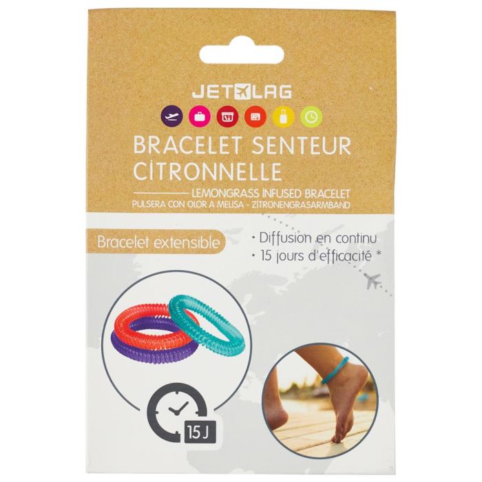 Jet Lag Pulsera Elástica Citronela Antimoustique Repelente de Insectos 0 Jet Lag Pulsera Elástica Citronela Antimoustique Repelente de Insectos 0